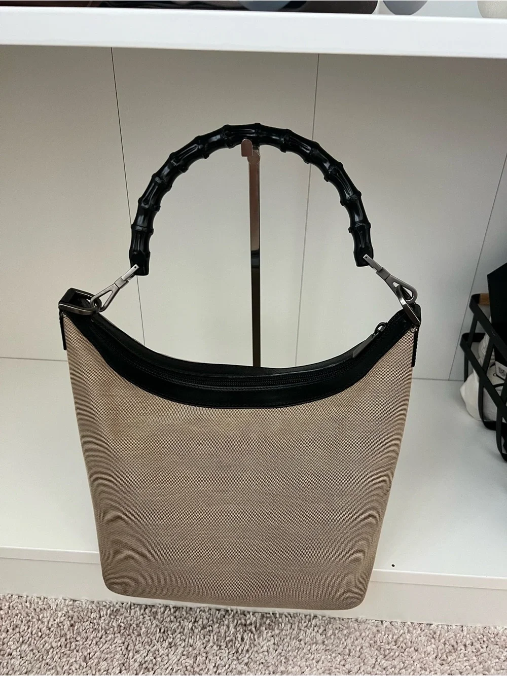 Vintage Gucci bamboo handle handbag